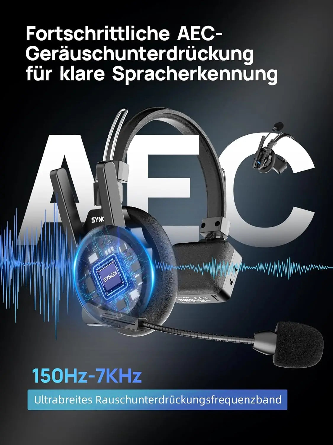 SYNCO XTALK XPRO5 Wireless Intercom Headset 2.4GHz Full Duplex 24H Battery Life 500M Range Real-time Team Communication