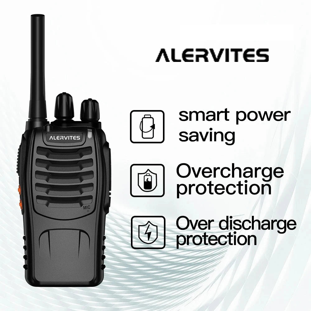 ALERVITES AT-888S 430-440MHz Walkie Talkie Wireless Frequency Copy Noise Reduction Encrypted Calls Mini Ham Radio