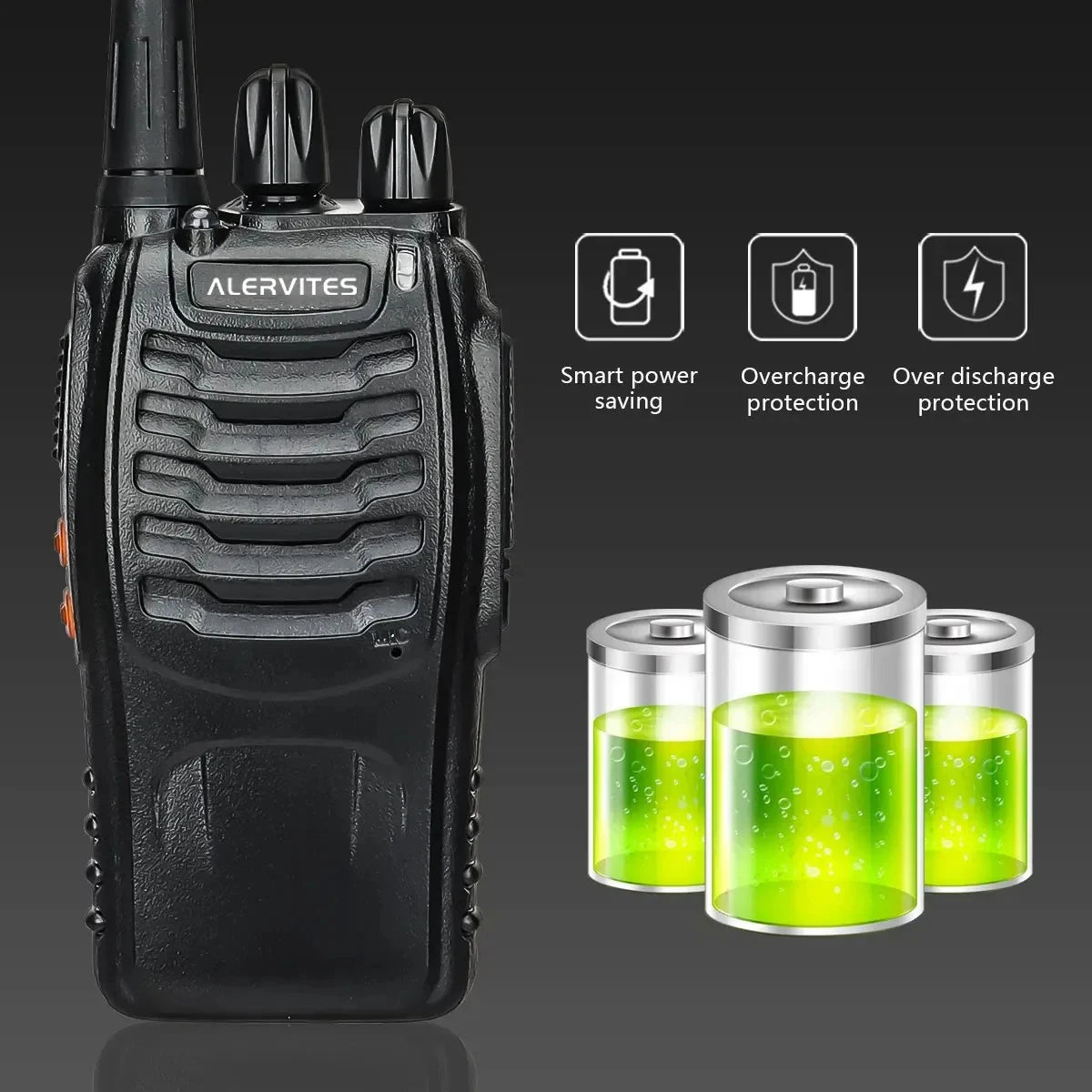 ALERVITES AT-888S 430-440MHz Walkie Talkie Wireless Frequency Copy Noise Reduction Encrypted Calls Mini Ham Radio