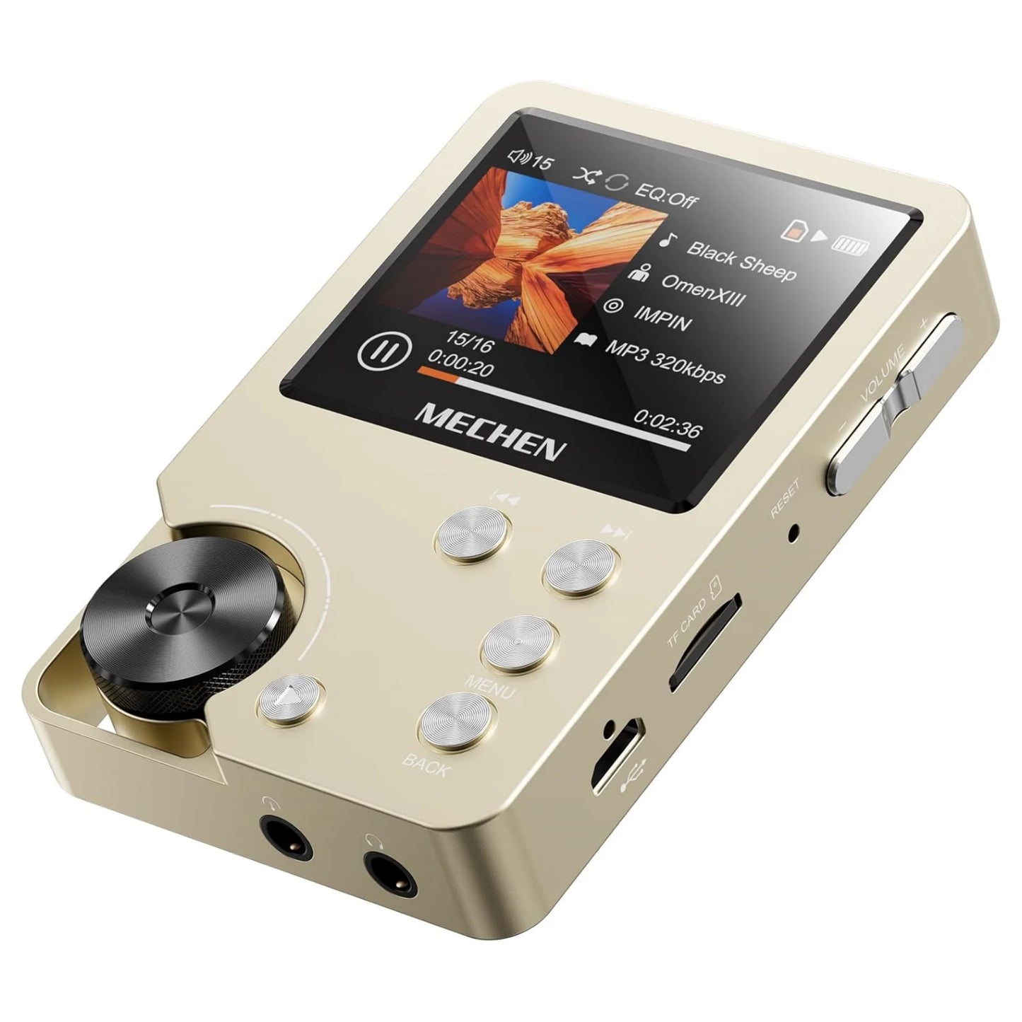 MP3 Player, Lossless DSD High Definition Portable Hi-Fi Digital Audio Music Player with 64GB Memory Card, Supports Up to 256GB
