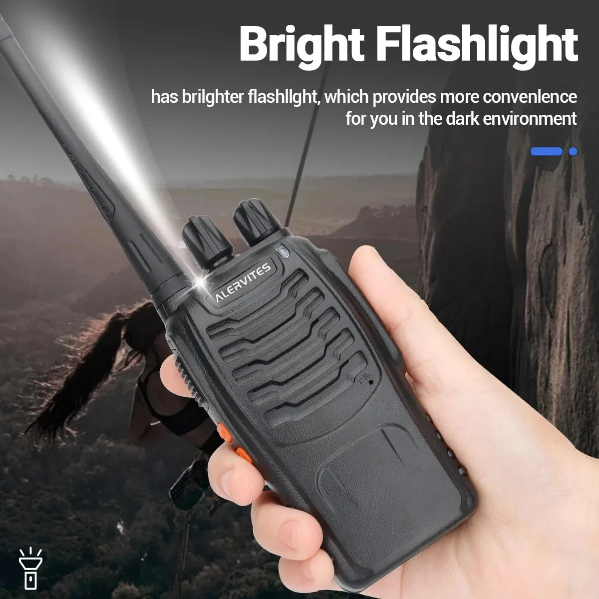 ALERVITES AT-888S 430-440MHz Walkie Talkie Wireless Frequency Copy Noise Reduction Encrypted Calls Mini Ham Radio