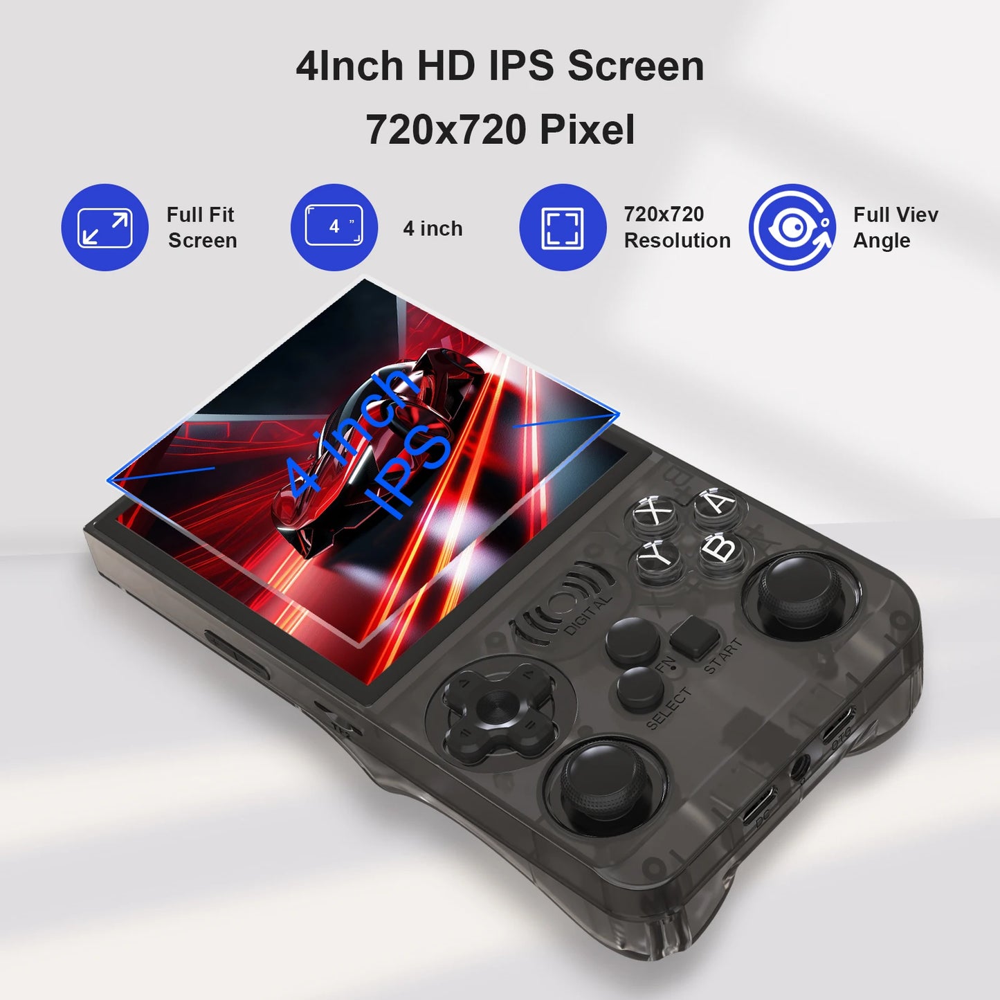 GAMINJA ANS13 4.0 Inch IPS Screen Retro Handheld Video Game Console 15000+ Games Built-in Linux Portable Pocket Gaming Console