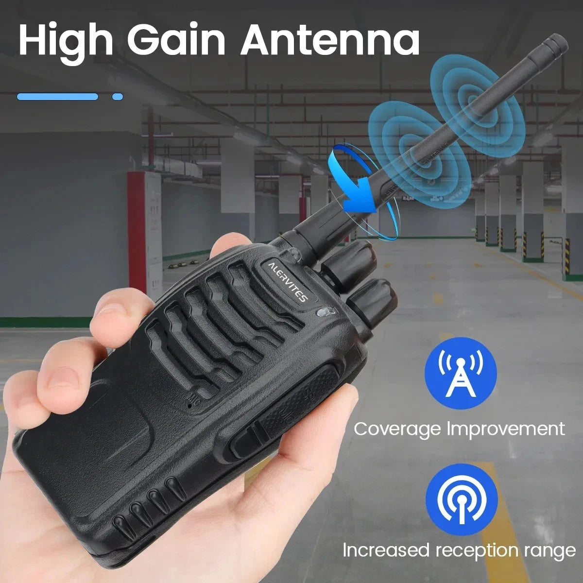 ALERVITES AT-888S 430-440MHz Walkie Talkie Wireless Frequency Copy Noise Reduction Encrypted Calls Mini Ham Radio