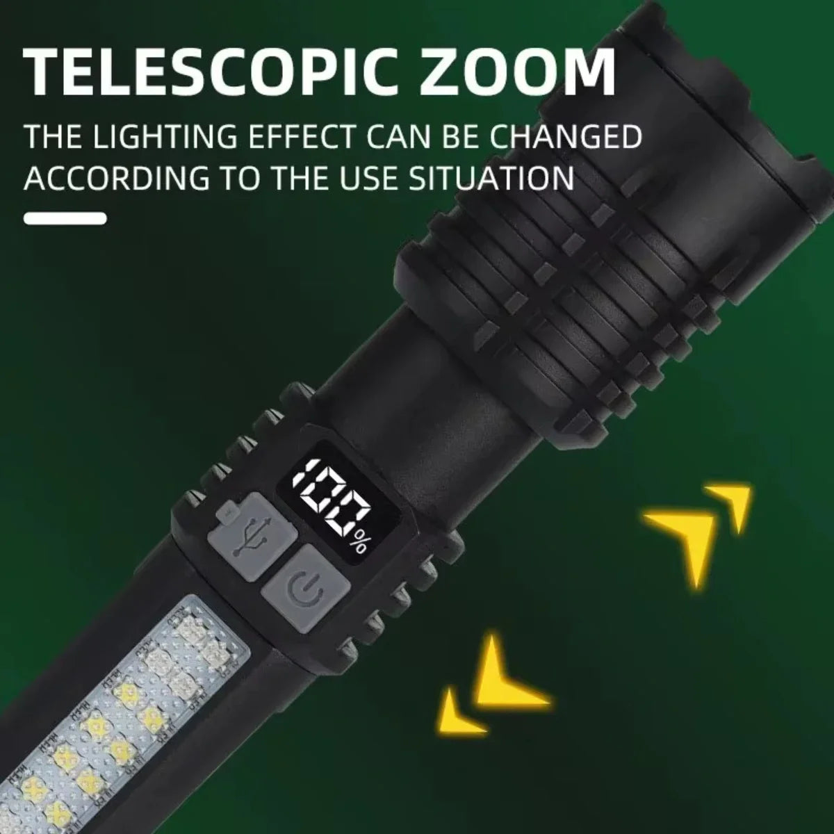 Super Bright Rechargeable LED Flashlight – Ultra Powerful Portable Torch, Outdoor Camping Lantern & Emergency Light