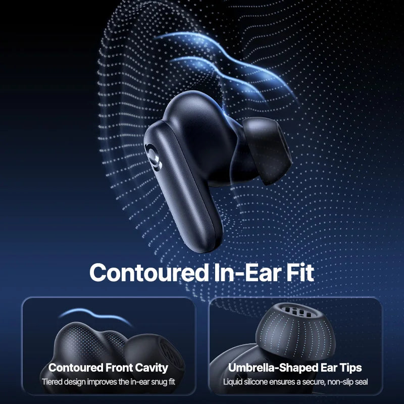Baseus Inspire XP1 Adaptive Noise Cancelling Earbuds Sound by Bose Dolby Audio Adaptive Tuning Sound 6-Mic Clear Calls Earphones