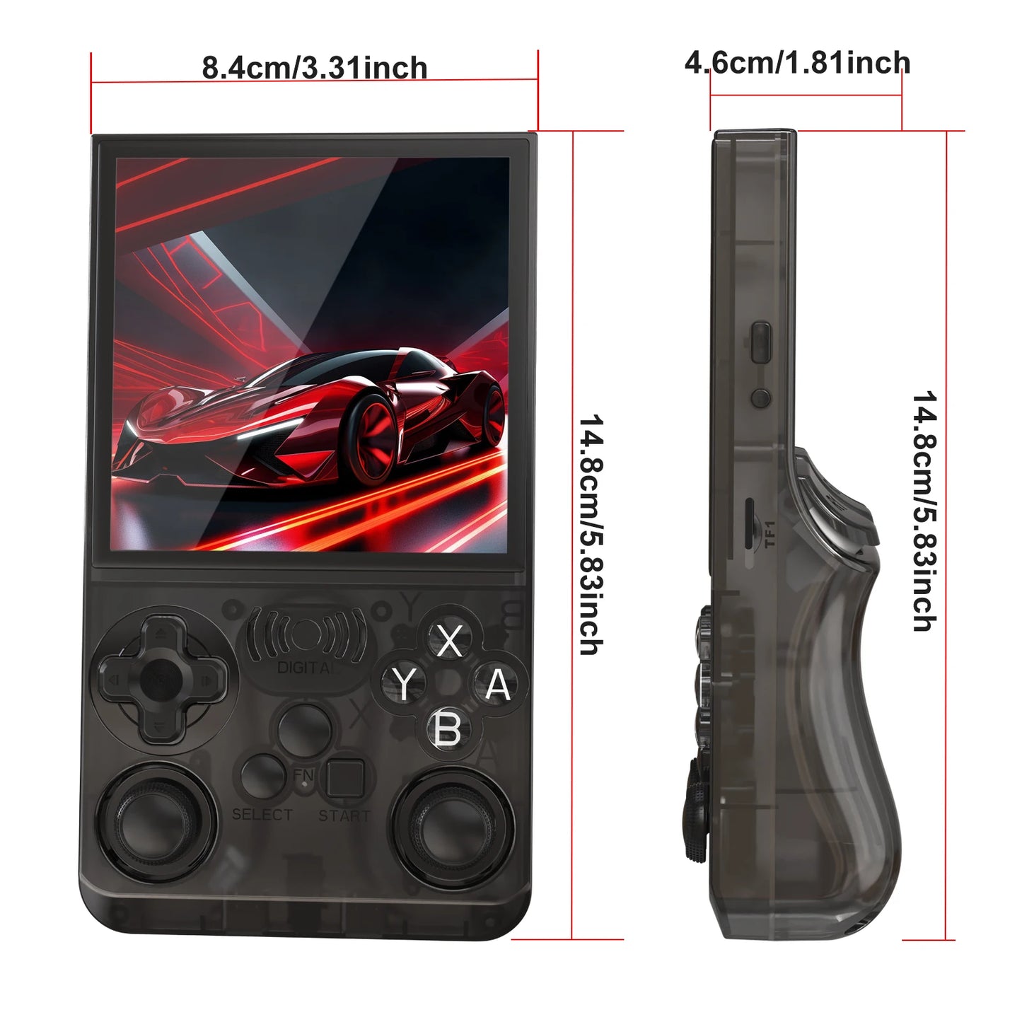 GAMINJA ANS13 4.0 Inch IPS Screen Retro Handheld Video Game Console 15000+ Games Built-in Linux Portable Pocket Gaming Console